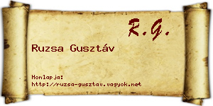 Ruzsa Gusztáv névjegykártya