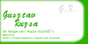 gusztav ruzsa business card